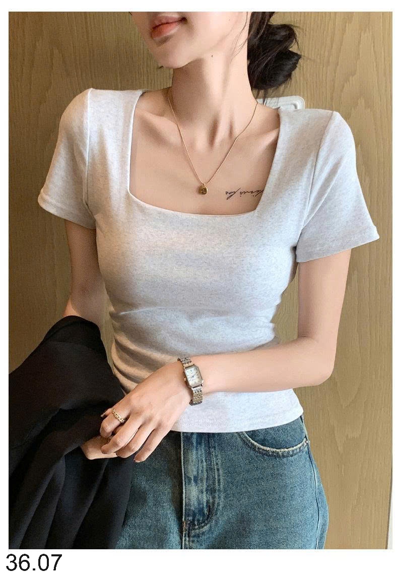 25HA36.07 - ÁO CỔ U NỮ QUẢNG CHÂU