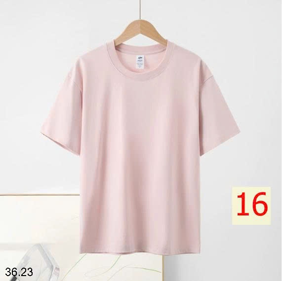 25HA36.23 - ÁO PHÔNG COTTON TRƠN MÀU BASIC NAM NỮ