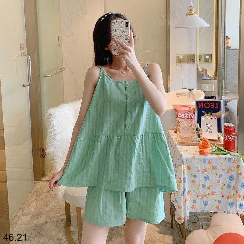 25HA46.21 - BỘ NỮ 2 DÂY MẶC NHÀ