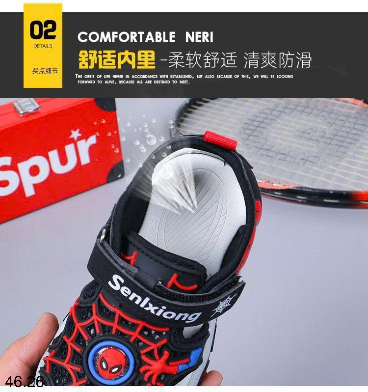 25HA46.26 - SANDAL RỌ NGƯỜI NHỆN BÉ TRAI