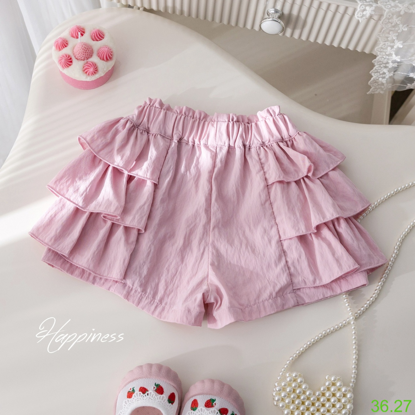 25HA36.27 - QUẦN SHORT BÁNH BÈO CHO BÉ GÁI