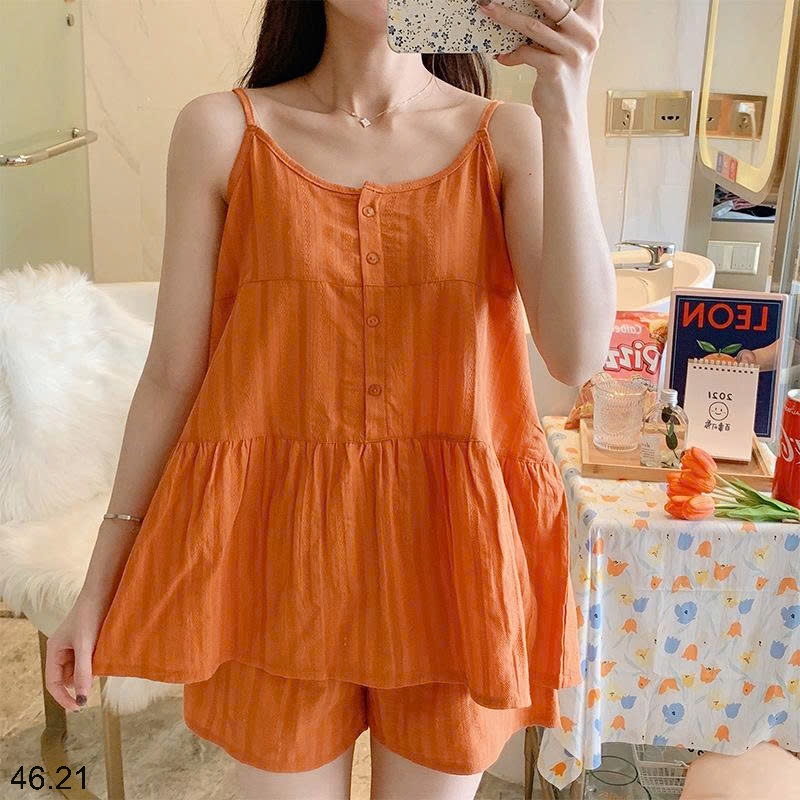25HA46.21 - BỘ NỮ 2 DÂY MẶC NHÀ