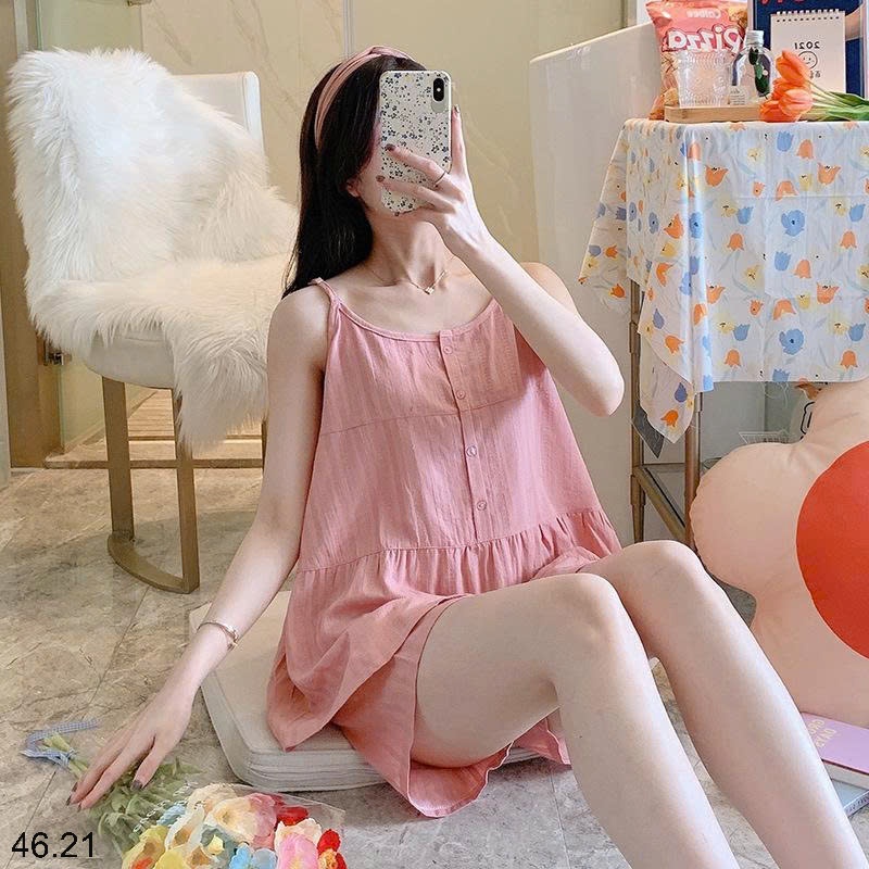 25HA46.21 - BỘ NỮ 2 DÂY MẶC NHÀ