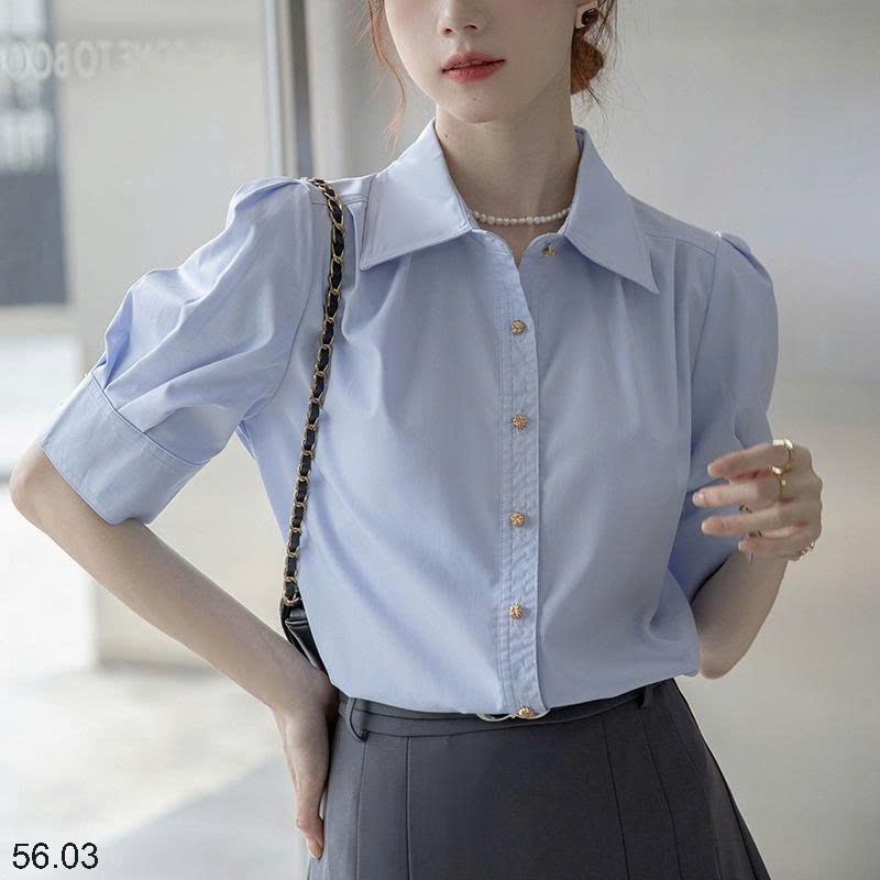 25HA56.03 - ÁO SƠ MI TAY BỒNG NỮ