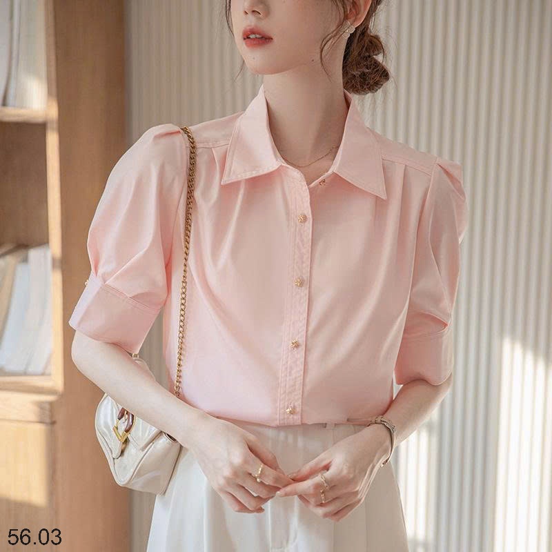 25HA56.03 - ÁO SƠ MI TAY BỒNG NỮ