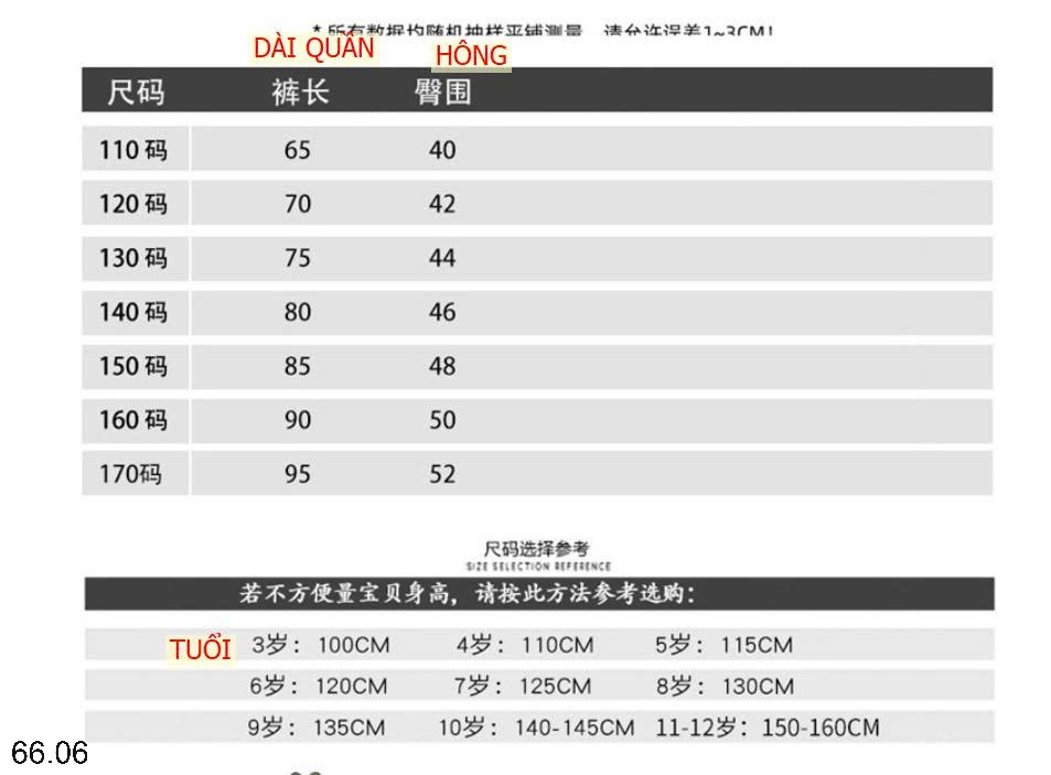 25HA66.06 - QUẦN JEAN XUÔNG CẠP CHỮ BÉ GÁI SIZE ĐẠI