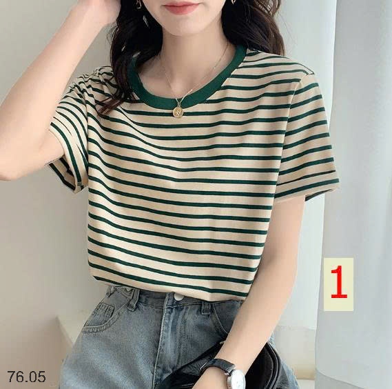 25HA76.05 - ÁO PHÔNG KẺ NỮ