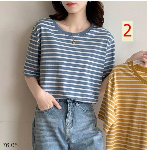25HA76.05 - ÁO PHÔNG KẺ NỮ