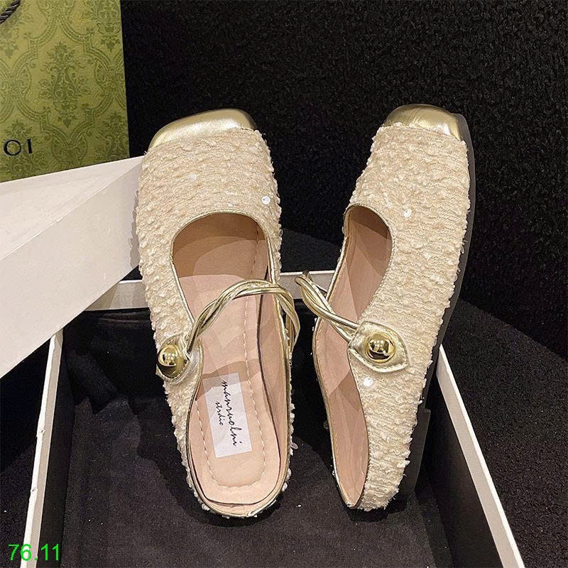 25HA76.11 - SỤC MARY JANE MŨI VUÔNG ĐÍNH SEQUIN