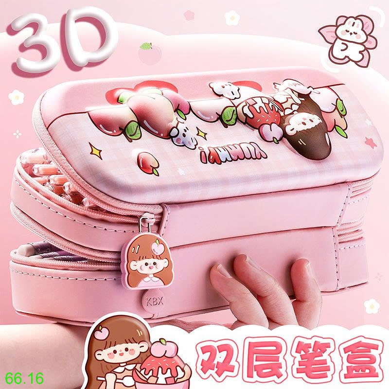 25HA66.16 - HỘP ĐỰNG BÚT 3D KABA BEAR CHO BÉ