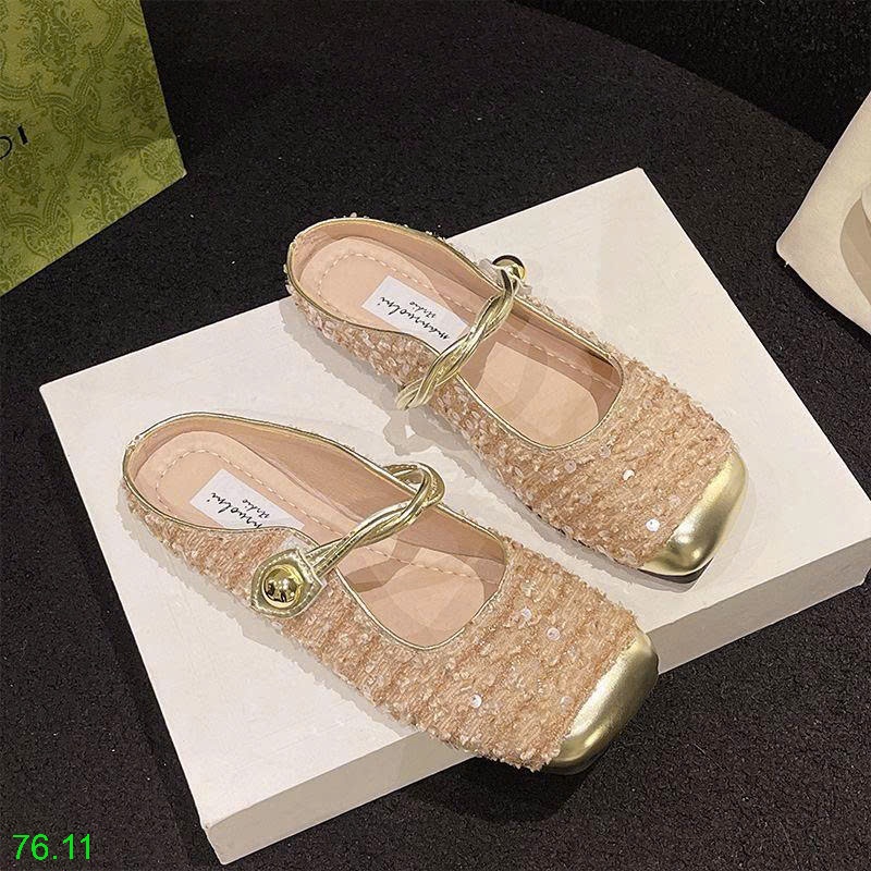 25HA76.11 - SỤC MARY JANE MŨI VUÔNG ĐÍNH SEQUIN