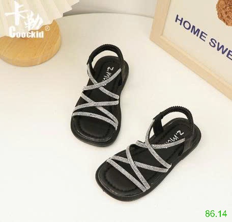 25HA86.14 - SANDAL QUAI CHÉO ĐÍNH ĐÁ BÉ GÁI