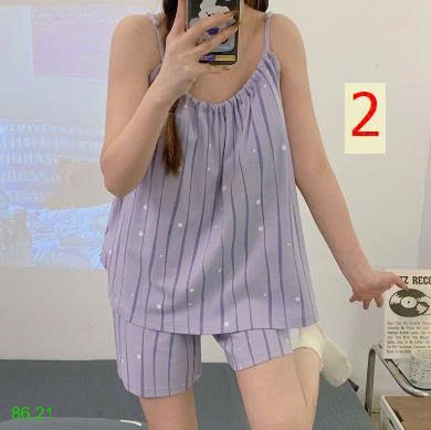 25HA86.21 - BỘ NGỦ 2 DÂY KÈM ĐỆM NGỰC CHO NỮ