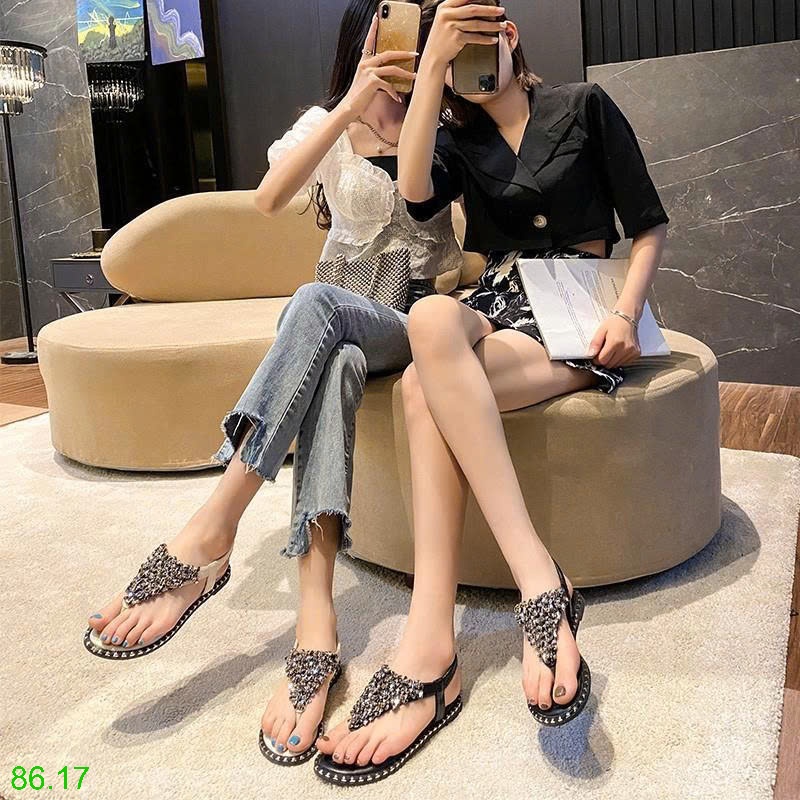 25HA86.17 - SANDAL ĐÍNH ĐÁ