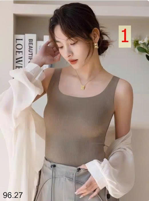 25HA96.27 - SET 2 ÁO THUN GÂN 2 DÂY BA LỖ IN BLUE KÈM BRA