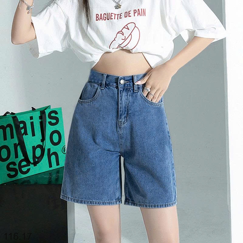 25HA116.17 - QUẦN SHORT CẠP CAO 2 MÀU NỮ