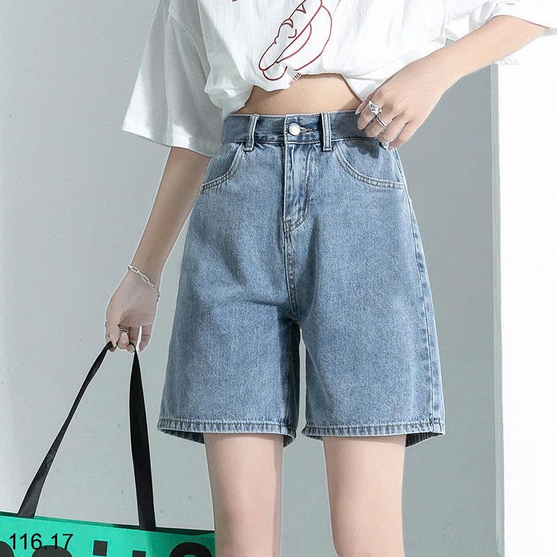25HA116.17 - QUẦN SHORT CẠP CAO 2 MÀU NỮ