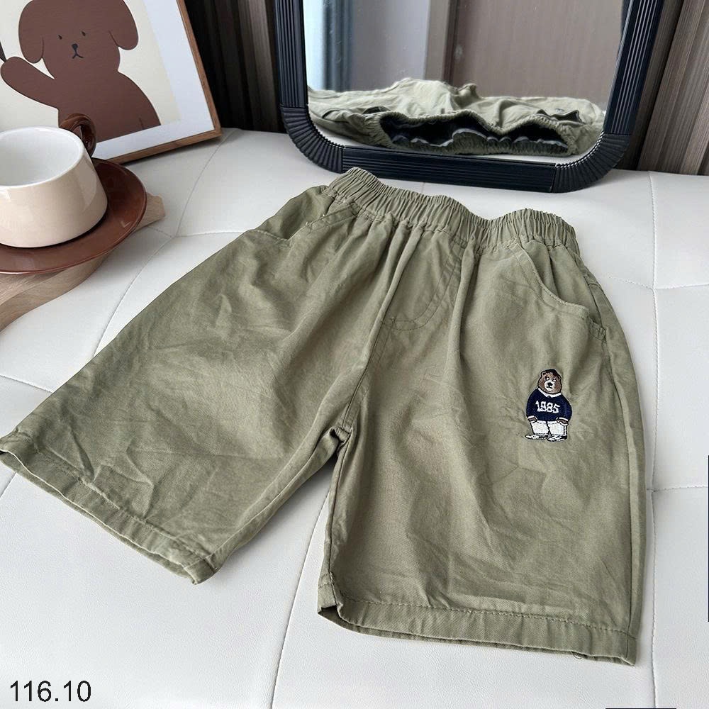 25HA116.10 - QUẦN SHORT THÔ HÌNH GẤU KACADY BÉ TRAI