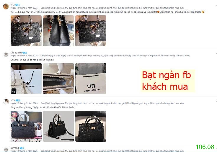 25HA106.06 - TÚI XÁCH VÂN CÁ SẤU CAO CẤP HÃNG UR