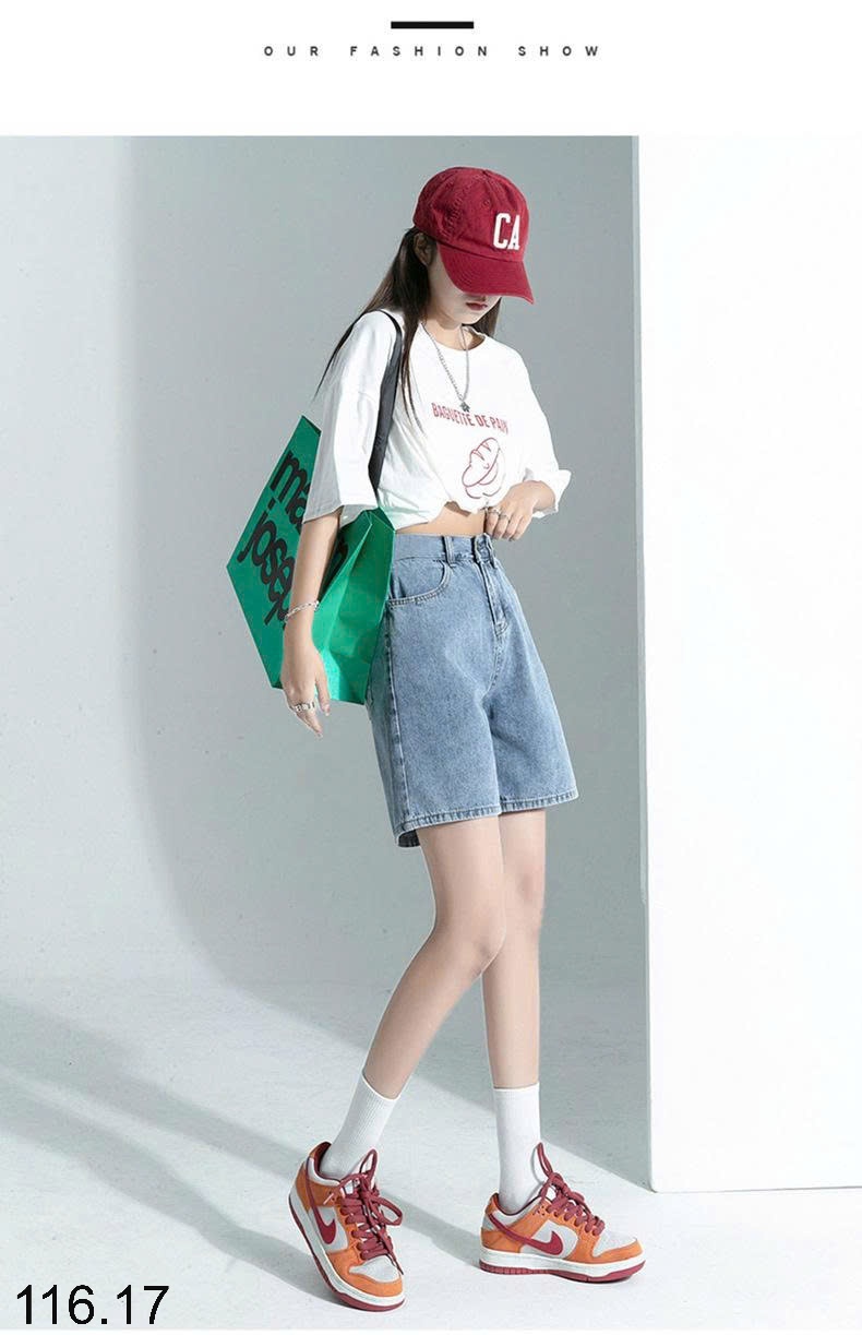 25HA116.17 - QUẦN SHORT CẠP CAO 2 MÀU NỮ