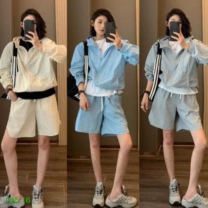 25HA126.16 - BỘ KHOÁC GIÓ QUẦN SHORT INBLUE CHO NỮ