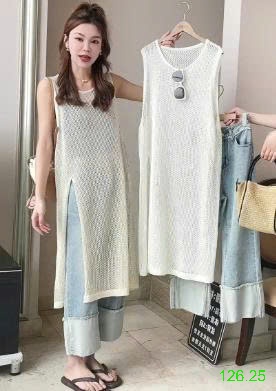 25HA126.25 - VÁY LƯỚI SÁT NÁCH DÁNG DÀI XẺ TÀ