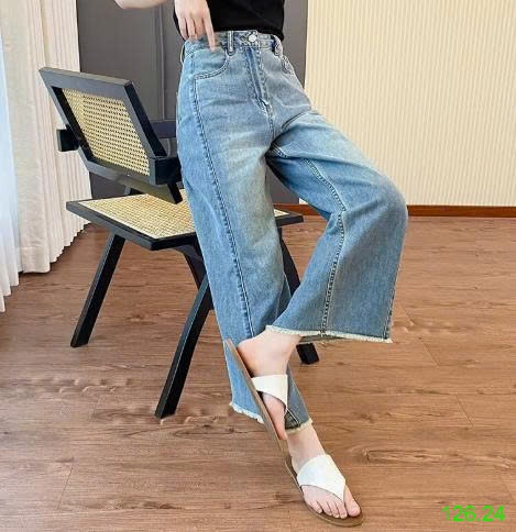 25HA126.24 - QUẦN JEAN ỐNG RỘNG LƯNG CAO