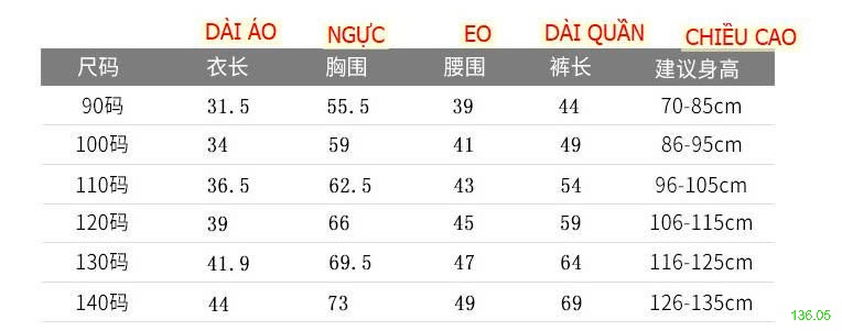 25HA136.05 - SET BỘ BÉ GÁI PHONG CÁCH HÀN QUỐC