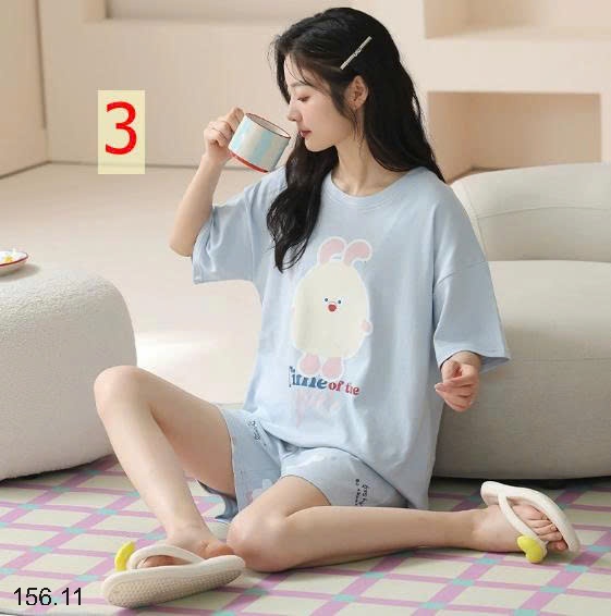 25HA156.11 - BỘ ĐÙI COTTON MẶC NHÀ