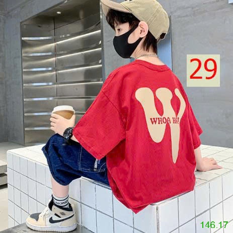 25HA146.17 - ÁO PHÔNG COTTON SIZE ĐẠI BÉ TRAI
