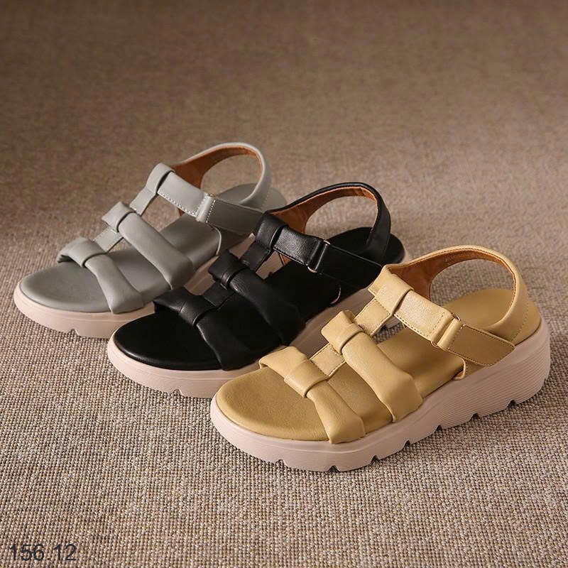 25HA156.12 - SANDAL NỮ QUAI ĐAN ĐẾ DÀY