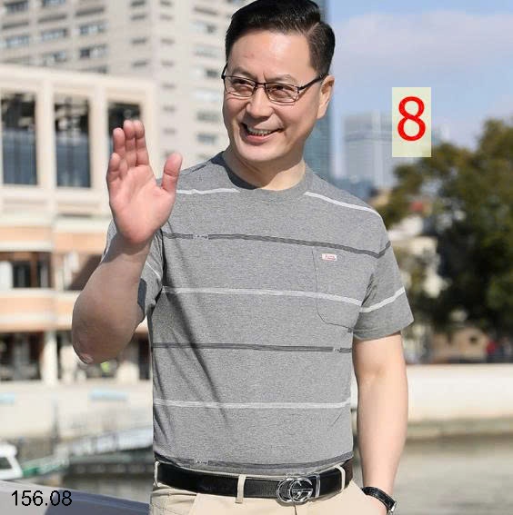 25HA156.08 - ÁO PHÔNG KẺ NAM CỔ TRÒN