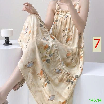 25HA146.14 - VÁY LANH LỤA 2 DÂY CHO NỮ