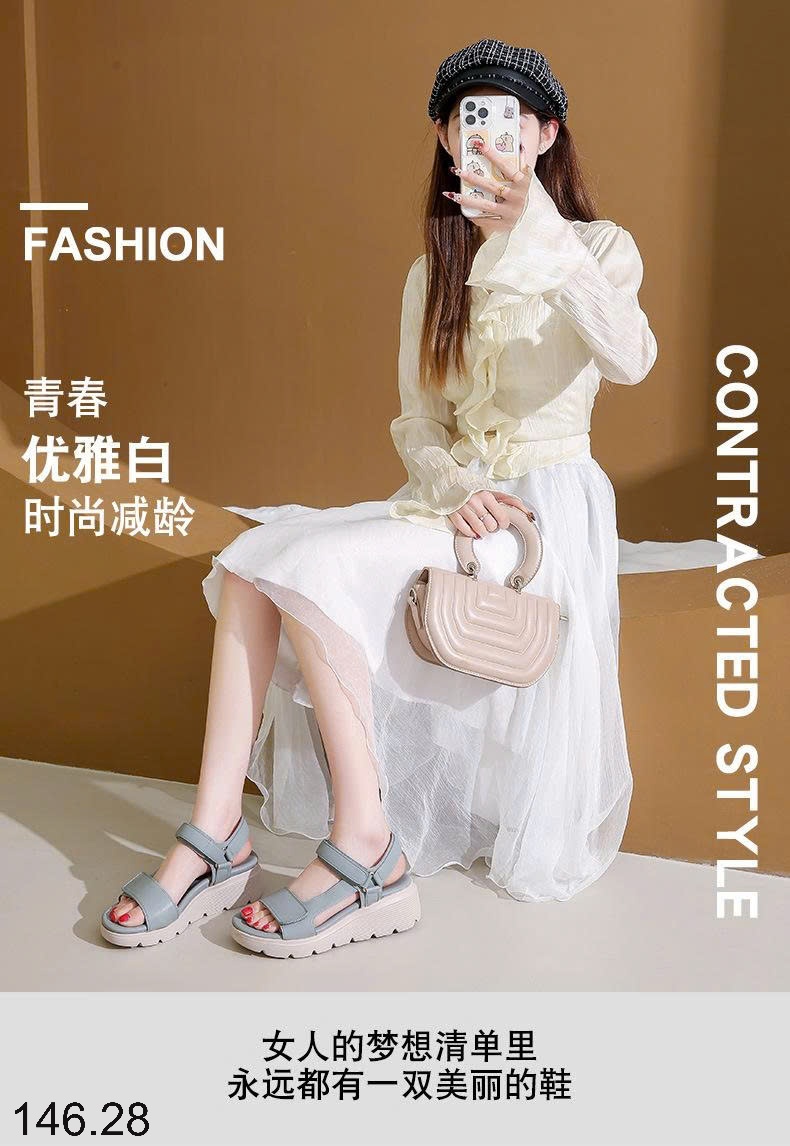 25HA146.28 - SANDAL QUAI NGANG CHO NỮ