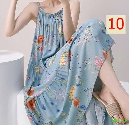 25HA146.14 - VÁY LANH LỤA 2 DÂY CHO NỮ