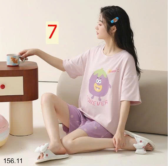25HA156.11 - BỘ ĐÙI COTTON MẶC NHÀ