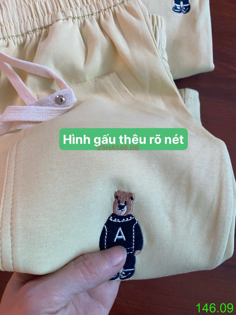 25HA146.09 - BỘ THÊU HÌNH GẤU IN BLUE