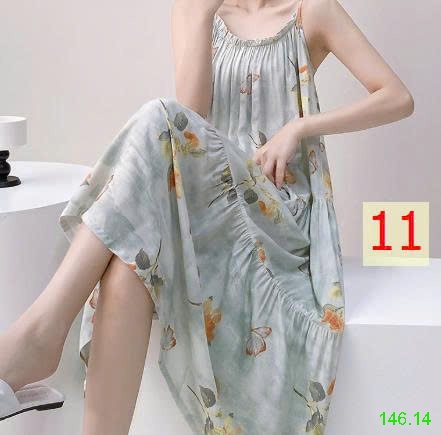 25HA146.14 - VÁY LANH LỤA 2 DÂY CHO NỮ