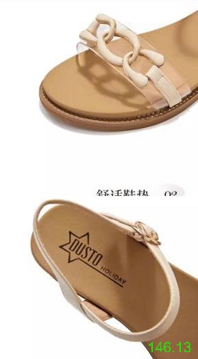 25HA146.13 - SANDAL DUSTO ĐẾ BẰNG NỮ