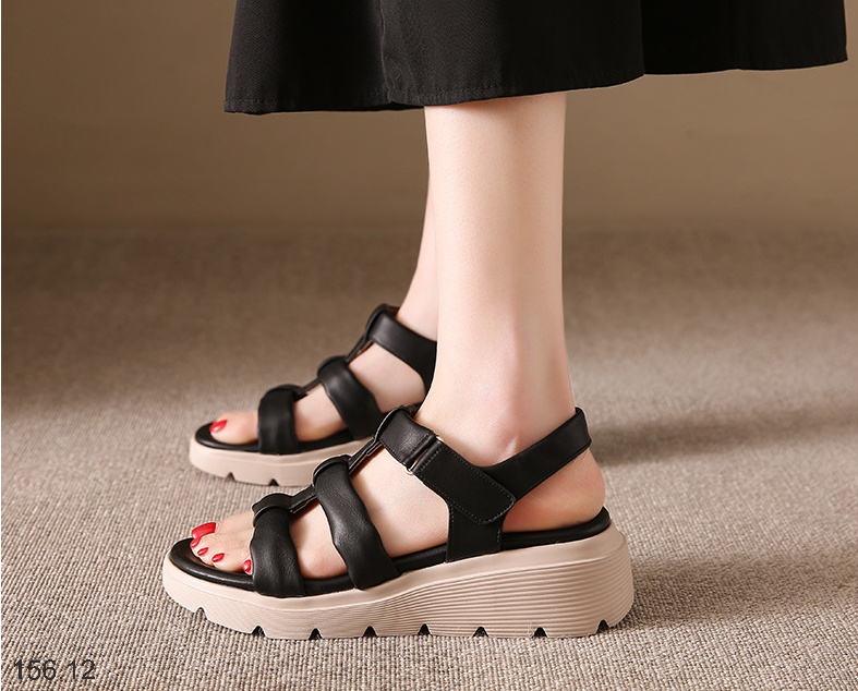 25HA156.12 - SANDAL NỮ QUAI ĐAN ĐẾ DÀY