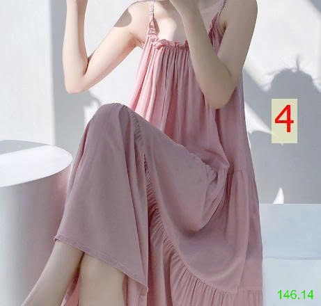 25HA146.14 - VÁY LANH LỤA 2 DÂY CHO NỮ