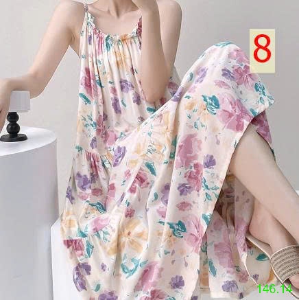 25HA146.14 - VÁY LANH LỤA 2 DÂY CHO NỮ
