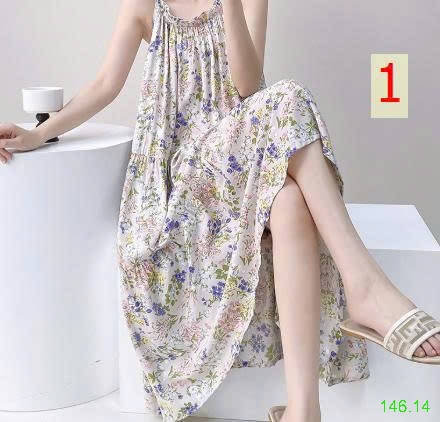 25HA146.14 - VÁY LANH LỤA 2 DÂY CHO NỮ