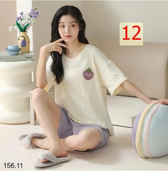 25HA156.11 - BỘ ĐÙI COTTON MẶC NHÀ
