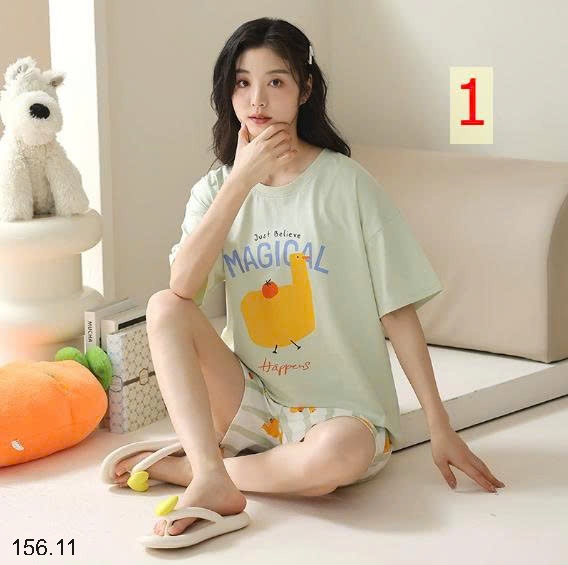 25HA156.11 - BỘ ĐÙI COTTON MẶC NHÀ