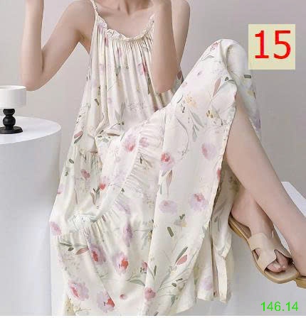 25HA146.14 - VÁY LANH LỤA 2 DÂY CHO NỮ