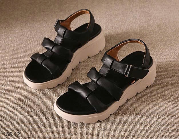 25HA156.12 - SANDAL NỮ QUAI ĐAN ĐẾ DÀY
