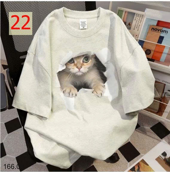 25HA166.06 - ÁO PHÔNG COTTON NỮ