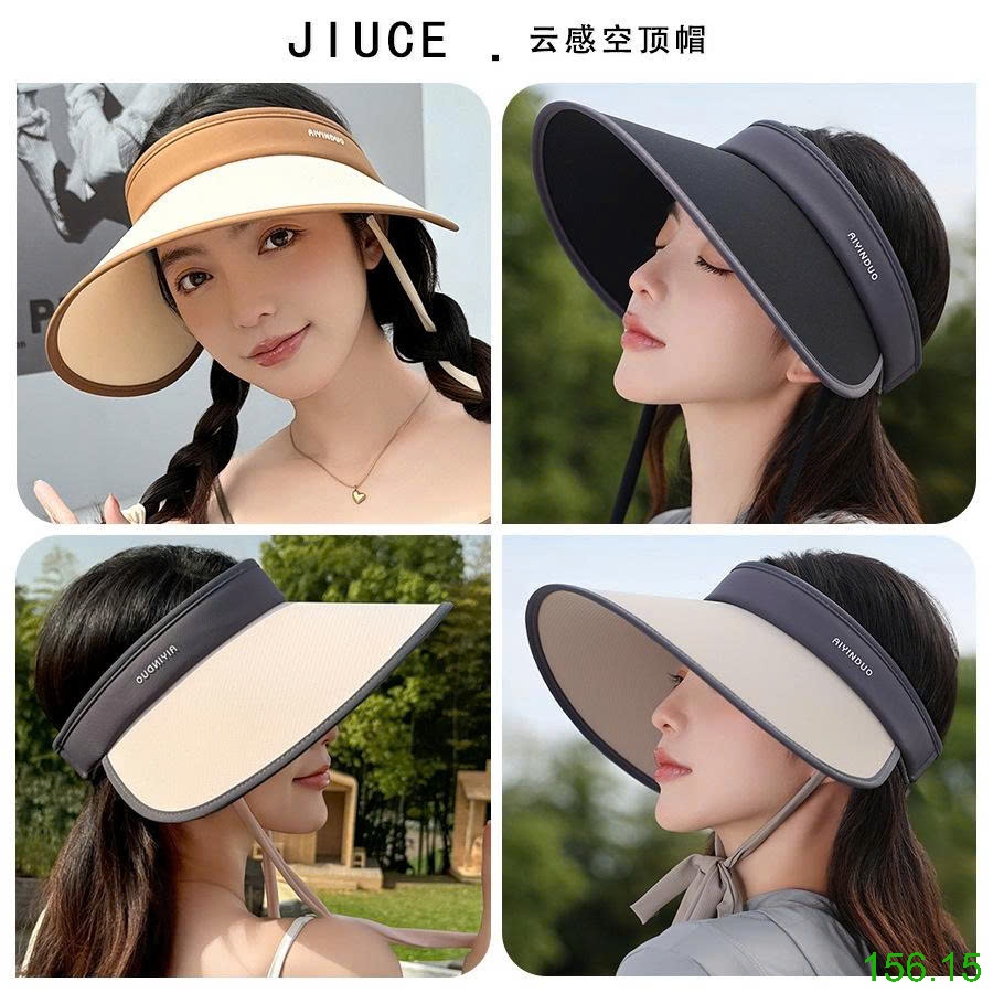 25HA156.15 - MŨ CHỐNG NẮNG NỬA ĐẦU CÓ DÂY BUỘC NHÀ JIUCE