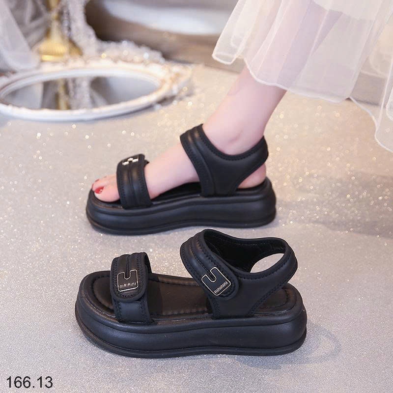 25HA166.13 - SANDAL QUAI NGANG ĐỘN ĐẾ CHO NỮ